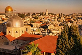 Holy Land Tours — Jerusalem skyline at sunset