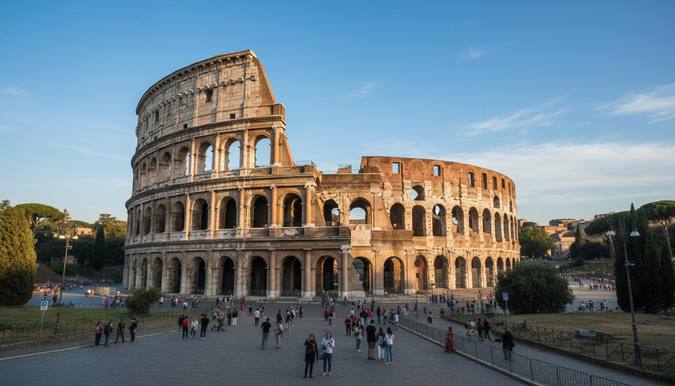 Italy — Roman ruins and historic architecture